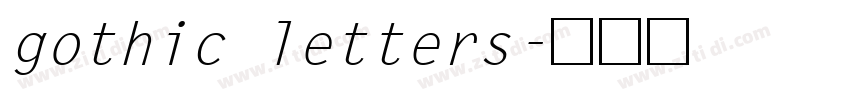 gothic letters字体转换